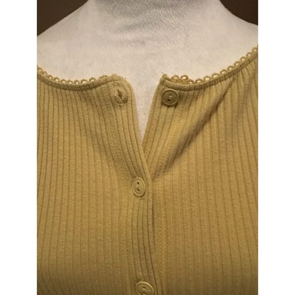 Free People Intimately Most Wanted Cardi Women's Yellow Size L